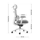 Mark Adler Visioner 8.3 ergonomikus irodai szék, masszázs funkcióval, szürke