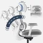 Mark Adler Visioner 8.3 ergonomikus irodai szék, masszázs funkcióval, szürke