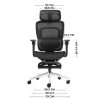 Mark Adler Visioner 8.3 ergonomikus irodai szék, masszázs funkcióval, szürke