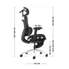 Mark Adler Visioner 8.3 ergonomikus irodai szék, masszázs funkcióval, szürke