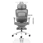 Mark Adler Visioner 8.3 ergonomikus irodai szék, masszázs funkcióval, szürke