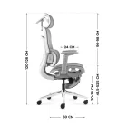 Mark Adler Visioner 8.3 ergonomikus irodai szék, masszázs funkcióval, szürke