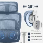 Mark Adler Visioner 8.3 ergonomikus irodai szék, masszázs funkcióval, szürke