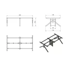 UNIQUE MARS tárgyalóasztal, 4 személyes munkaállomás, 240x140 cm