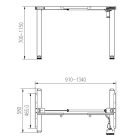 UNIQUE METIS állítható magasságú íróasztal 