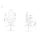 UNIQUE FOCUS ergonomikus irodai szék, hálós ülőlap, szürke