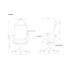 UNIQUE FULKRUM ergonomikus irodai szék, fekete