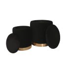 P4-FX bársony puff szett, többféle