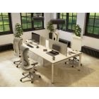 UNIQUE PASON tárgyalóasztal, 4 személyes munkaállomás, 240x140 cm