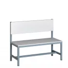 Öltözőpad bútorlap ülőfelülettel és háttámlával, 100 cm