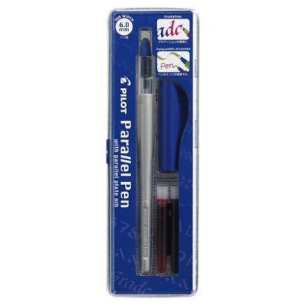 PILOT Töltőtoll, 0,5-6 mm, kék kupak, PILOT "Parallel Pen"