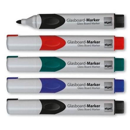 Üvegtábla marker, kúpos hegyű, 2-3 mm,SIGEL, vegyes
