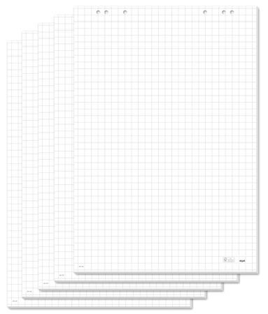 Flipchart papír, négyzethálós, 68x98 cm, 5x20 lap, SIGEL