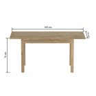 ST2-FX bővíthető asztal, 70x120/160 cm