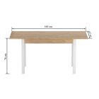 ST22-FX bővíthető asztal, 67x120/160 cm, többféle