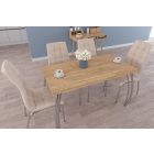 ST(B)-FX (noga II) tölgy asztal, 67x128 cm