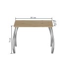 ST(B)-FX (noga II) tölgy asztal, 67x101 cm