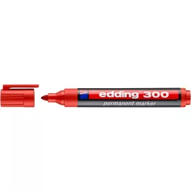   Alkoholos marker, 1,5-3 mm, kúpos, EDDING "300", piros