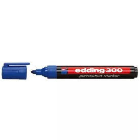   Alkoholos marker, 1,5-3 mm, kúpos, EDDING "300", kék