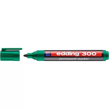 Alkoholos marker, 1,5-3 mm, kúpos, EDDING "300", zöld