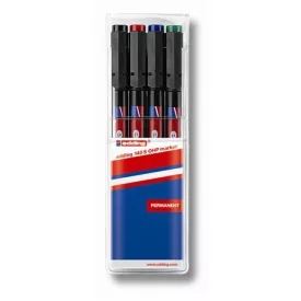   Alkoholos marker készlet, 1,5-3 mm, kúpos, EDDING "300", 4 különböző szín