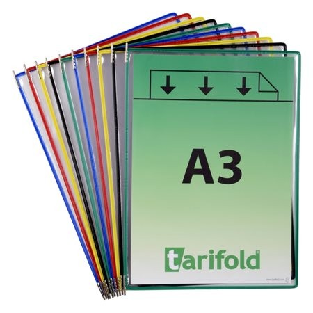 TARIFOLD Bemutatótábla, A3, acélkeretes, álló, TARIFOLD, vegyes színek
