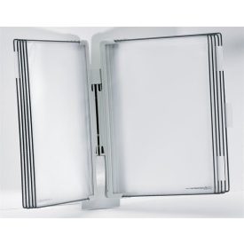   TARIFOLD Bemutatótábla tartó, fali, 10 db bemutatótáblával, TARIFOLD "Design", szürke