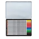 STAEDTLER Akvarell ceruza készlet, fém doboz, STAEDTLER "Karat", 12 különböző szín