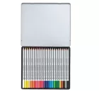 STAEDTLER Akvarell ceruza készlet, fém doboz, STAEDTLER "Karat", 24 különböző szín