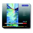 STAEDTLER Akvarell ceruza készlet, fém doboz, STAEDTLER "Karat", 36 különböző szín