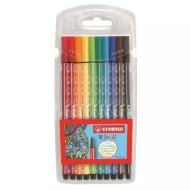   STABILO Rostirón készlet, 1 mm, STABILO "Pen 68", 10 különböző szín