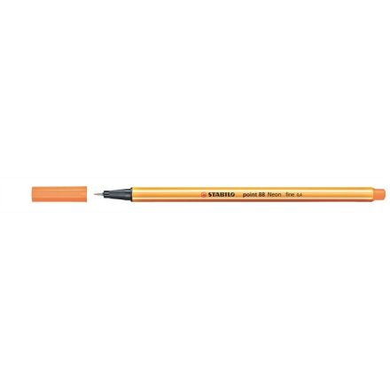 STABILO Tűfilc, 0,4 mm, STABILO "Point 88", neon narancssárga
