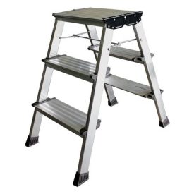   KRAUSE Fellépő, 3 lépcsőfokos, alumínium, KRAUSE "Treppo"