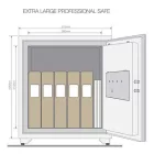 YALE Tűzálló széf, elektronikus zár, 64 l, 695x500x500 mm, YFM/695/FG2/B