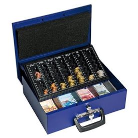   Pénzkazetta, 35,5x27,5x10 cm, WEDO "UNIVERSA", kék