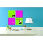 Üzenőtábla, mágneses, írható, zöld, 36x36 cm, REXEL