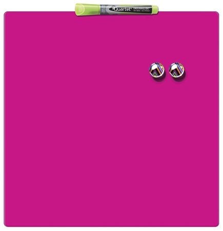 Üzenőtábla, mágneses, írható, rózsaszín, 36x36 cm, REXEL