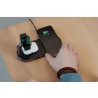 VERBATIM "WCS-03" Töltőállomás, 3-az-1-ben, MFi (Apple) vagy Qi töltés