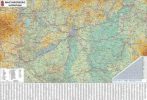 Magyarország autóstérképe fémléces falitérkép