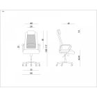 UNIQUE FOX irodai szék - fekete váz, fekete szövet