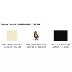 UNIQUE WAU BŐR ergonomikus irodai szék, fekete váz