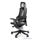 UNIQUE WAU ergonomikus irodai szék, fekete váz-világosszürke háló