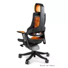 UNIQUE WAU ELASTOMER ergonomikus irodai szék, fekete váz-mangó