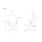 UNIQUE WAU ELASTOMER ergonomikus irodai szék, fekete váz-mangó