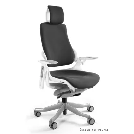   UNIQUE WAU FAB ergonomikus irodai szék, fehér váz-fekete szövet