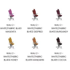 UNIQUE WAU FAB ergonomikus irodai szék, fehér váz-fekete szövet