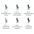 UNIQUE WAU FAB ergonomikus irodai szék, fehér váz-fekete szövet