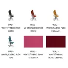 UNIQUE WAU FAB ergonomikus irodai szék, fehér váz-fekete szövet