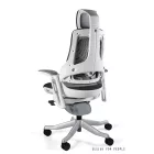 UNIQUE WAU BŐR ergonomikus irodai szék, fehér váz