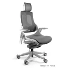 UNIQUE WAU ergonomikus irodai szék, fehér váz-sötétszürke háló